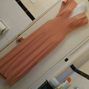 BooHoo Salmon Pink Maxi Dress